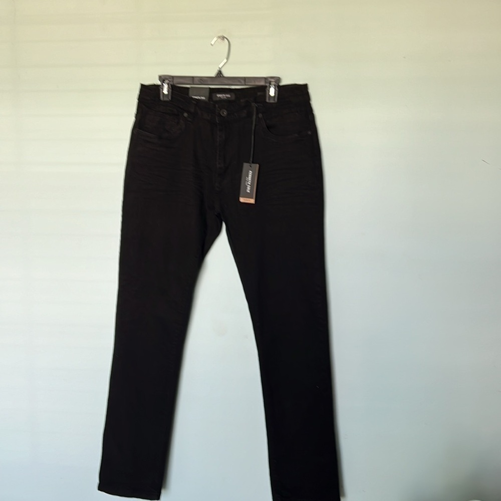 KENNETH COLE Men Slim Fit, Stretch Black Demin